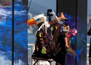 Native Americans traditional dancing.